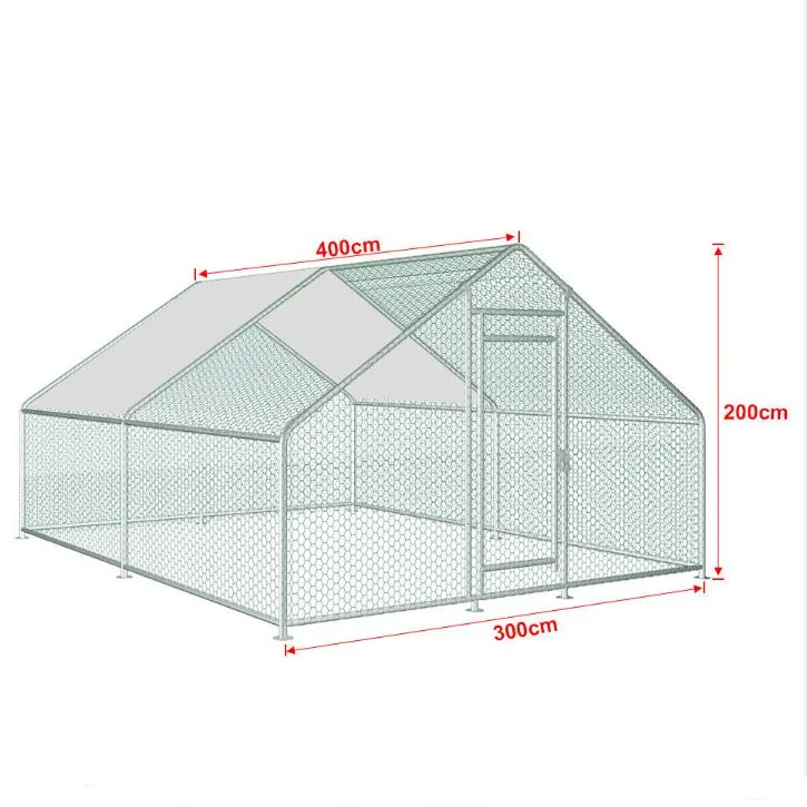 Factory Sale Large Metal Outdoor Chicken Run Coop Chicken House Cage