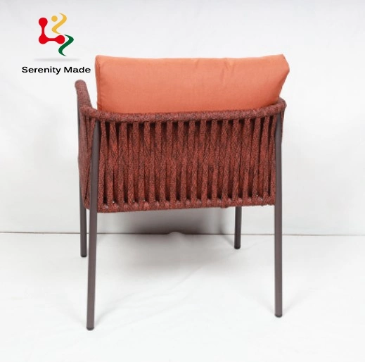 Custom Made Modern Style Patio Outdoor Garden Furniture Rope Weavinq Outdoor Leisure Dining Sofa Chair