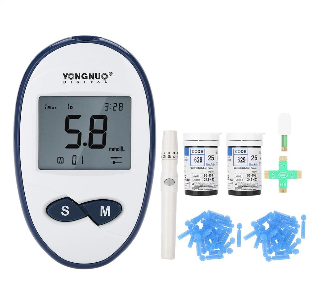 Casa electrónica de uso práctico de Monitor de glucosa en sangre las tiras de prueba de la diabetes