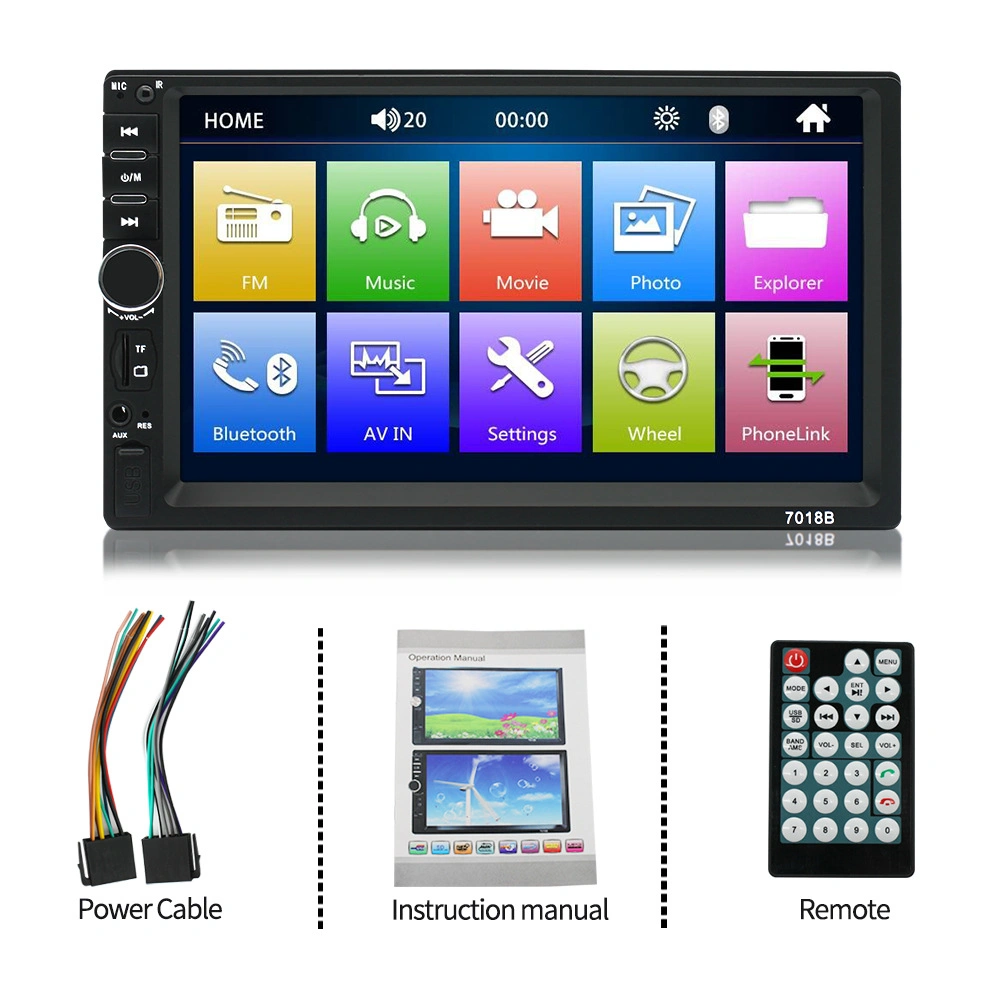 Android System Sound Radio TV Audio Double DIN Stereo Einziehbar Bildschirm Kopfstütze Full Set 7 Zoll 1 16g Video Car DVD-Player