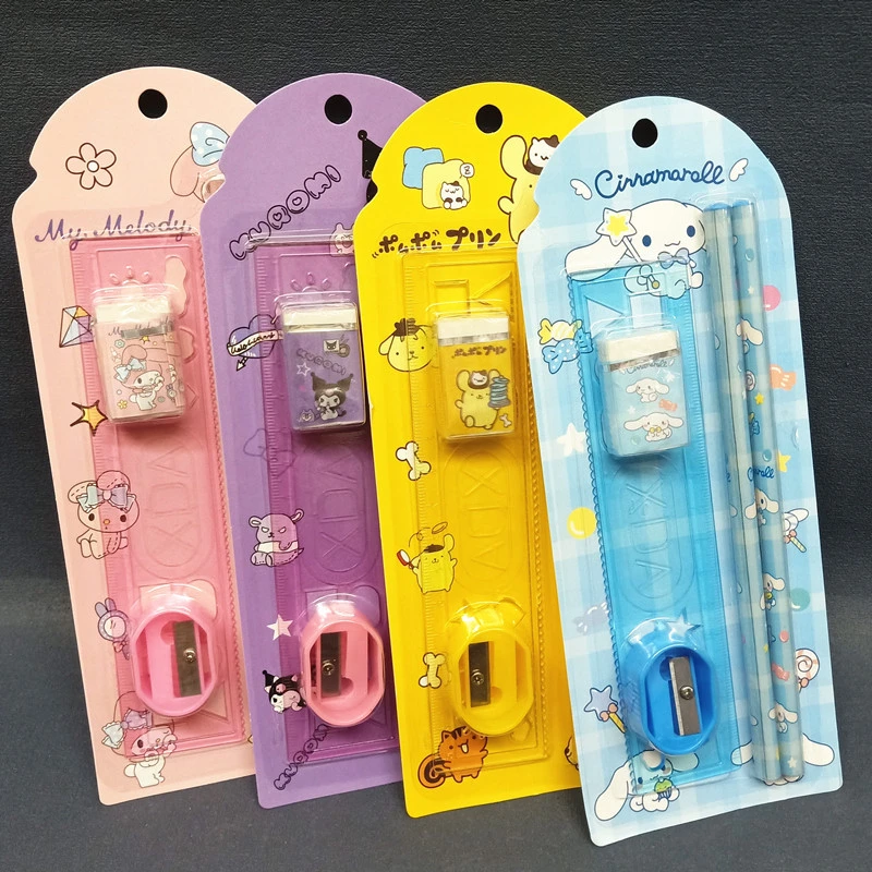 Mayorista Ruunjoy Sanrio pen lápiz borrador establece útiles escolares para niños en edad escolar Kid Sanrio Accesorios papelería