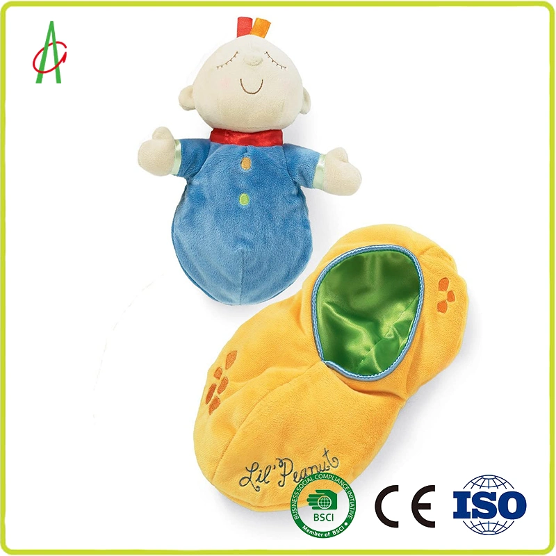 Soft Stuffed Baby Comfortable Pea Washable Insect Rabbit Peanut Shape Plush Toy