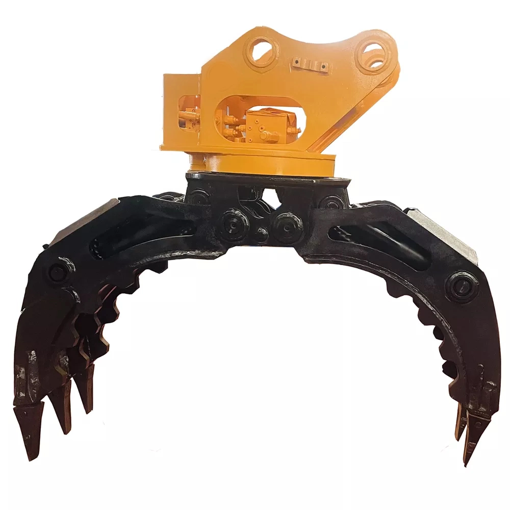 Excavator Hydraulic Rotating Log Grab, Timber Grapple, Stone Grapple for 4-7ton Excavator