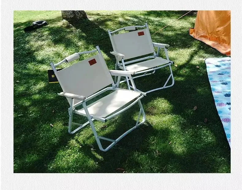 Chaises pliantes de printemps Plage pique-nique salle à manger métal chaise de camping pliante