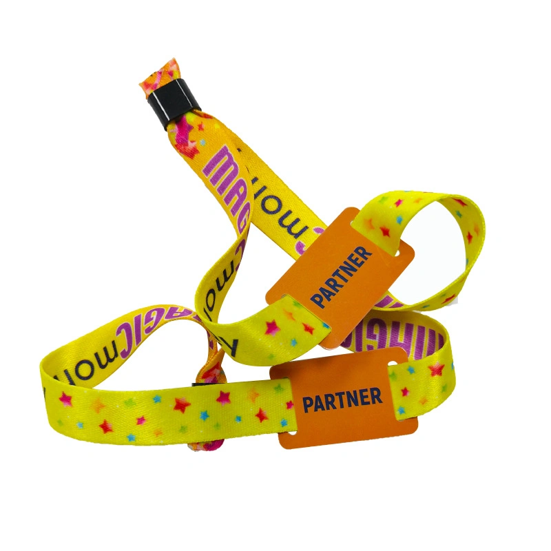Event Festival Wristbands/Woven Polyester Bracelets with Smart Card for Access Control