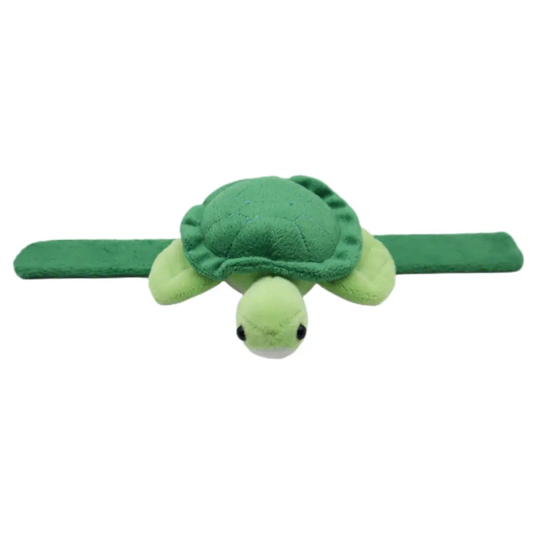 Wholesale/Supplier Green Kids 15cm (H) X 29.5cm (W) Plush Sea Turtle Toys Stuffed Soft Children Slap Bands Toy Gift Wrist Band Animal Bracelet Snapbands