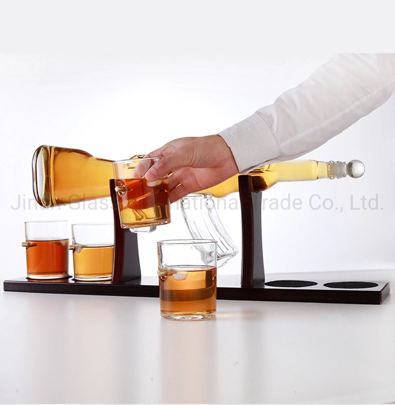 Elegant Gun Whisky Glass Wine Container Craft Wine Bottle