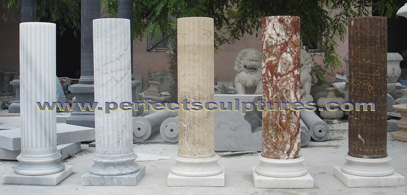 Simple Design Garden Home Decorative Carved Stone Pillars Marble Carving Hollow Column for Indoor Outdoor Decoration (QCM0132)