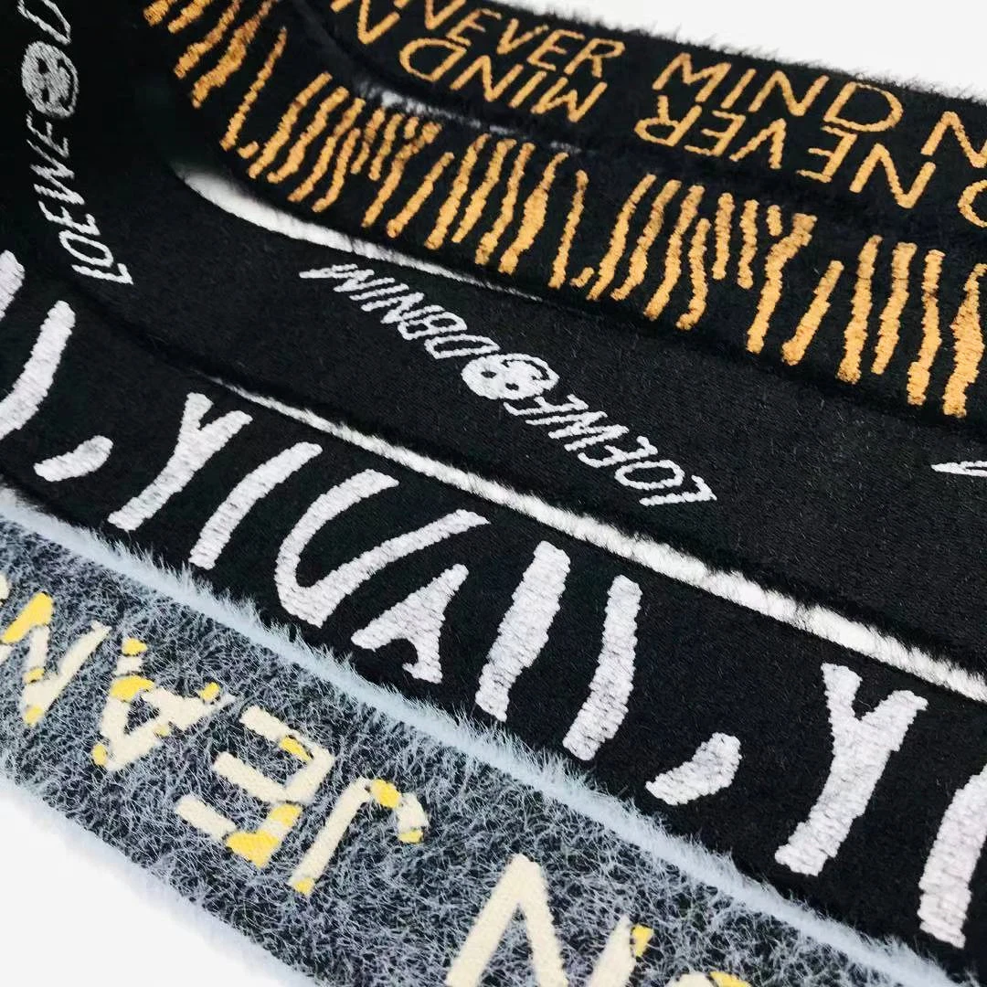 La ropa interior de Nylon de logotipo personalizado elástica cinta Jacquard