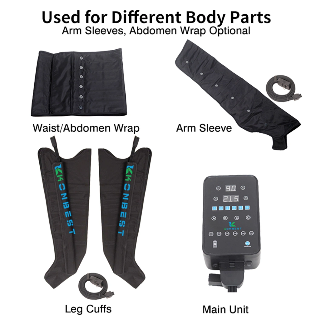 Rechargeable Battery Body Shaping Pressotherapy Foot Leg Compression Boots