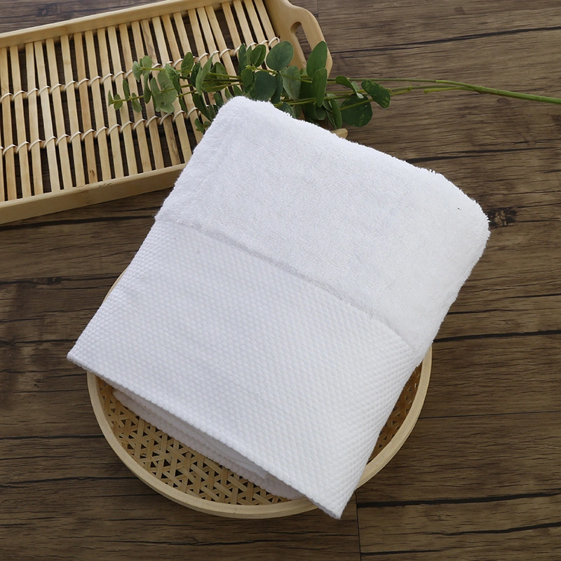 Adult White Towel Cotton Increased Thickening Strong Water Absorption Bibulous Soft Hotel Bath Towel Beauty Salon Towel