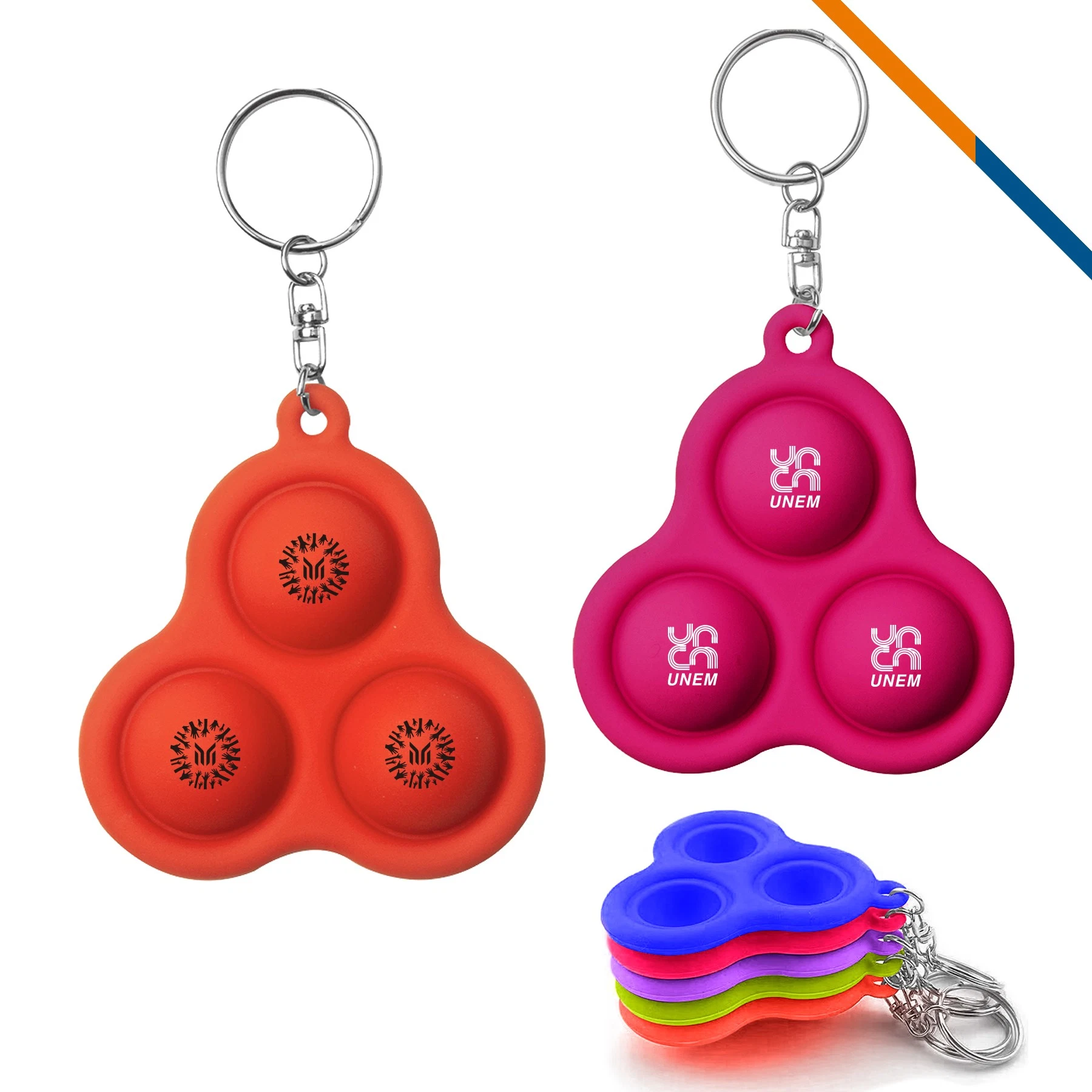 UFO Push Pop Bubble Keychain