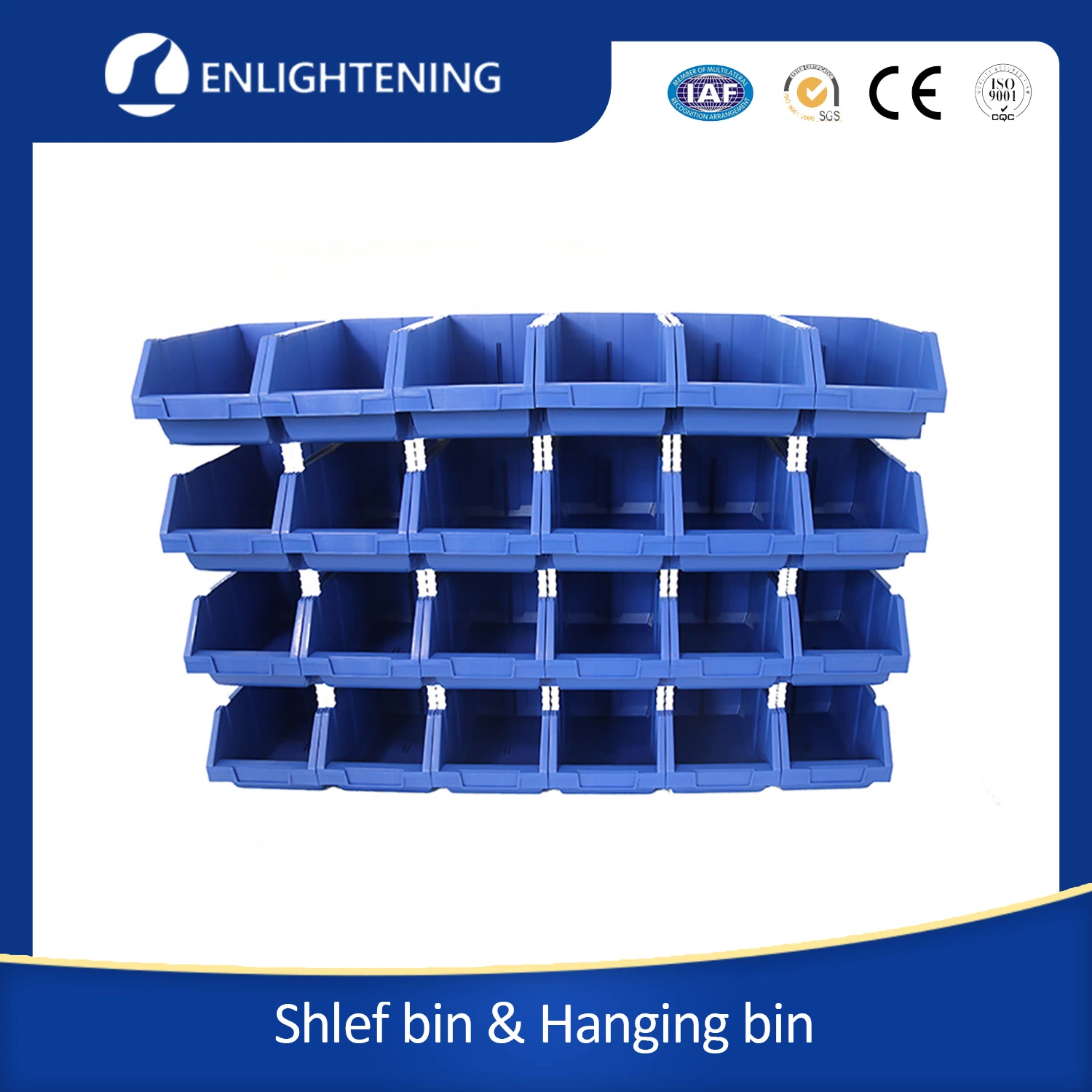 Customized Color Plastic Hanging and Stacking Storage Parts Bin for Industrial Use