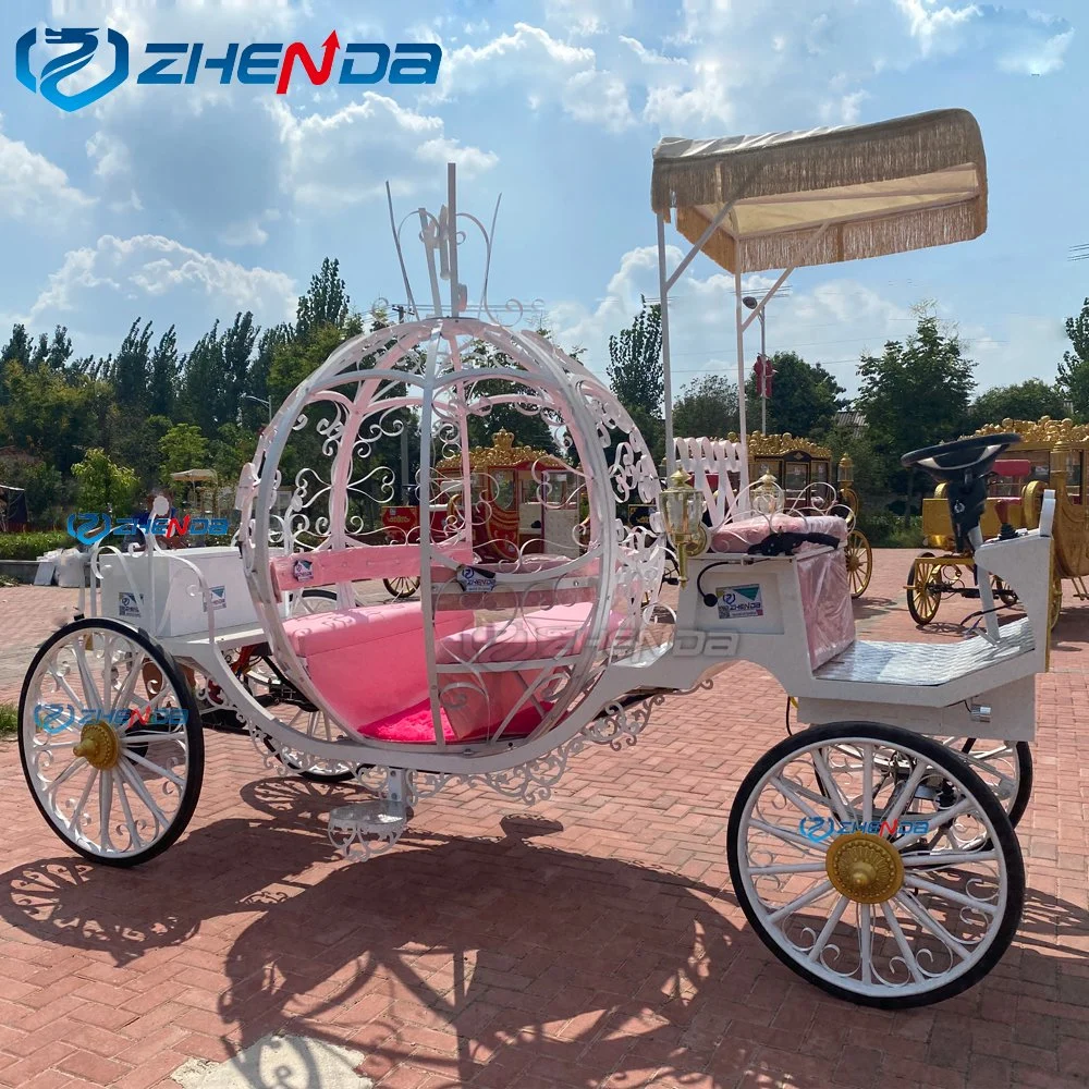 New Designed White Princess Popular Cinderella Used Horse Carriage for Sale Royal Pumpkin Wedding Sightseeing Carriages