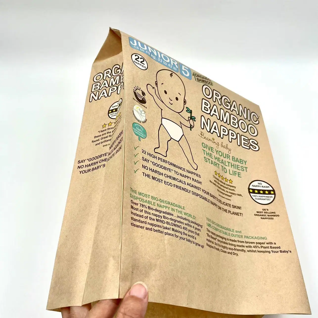 Baby Windeln Kunststoff Compound Verpackung Tasche für Windel Kraftpapier Tasche