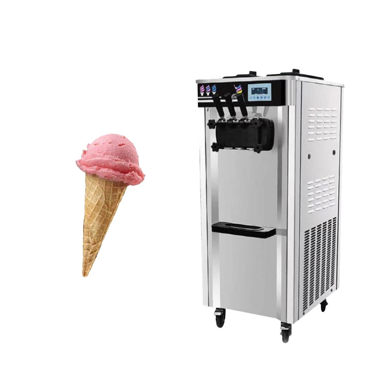 Roll Frozen Yogurt Soft Serve Maker Gelato Machinery Commercial Ice Cream Machine