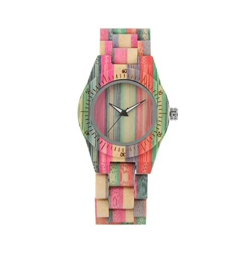 Wooden Colorful Fashionable Cool Male Female Quartz Watch