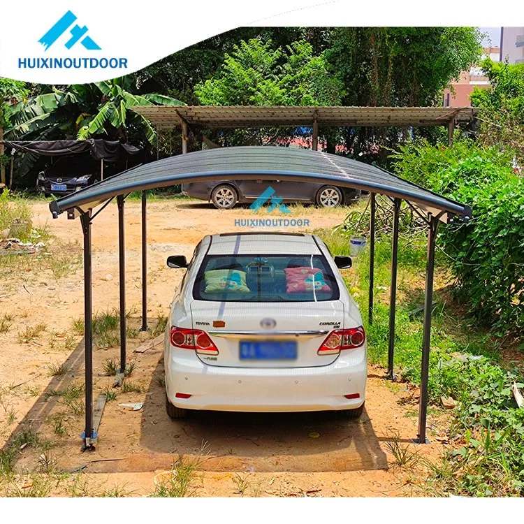 Contrachapable Auto 4X10m resistente al agua Solar policarbonato vidrio techo Carport