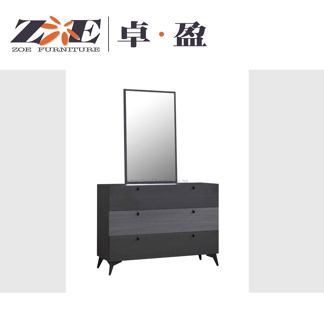 Factory Direct Selling MDF Bedroom Furniture Dresser with Mirror and Stool