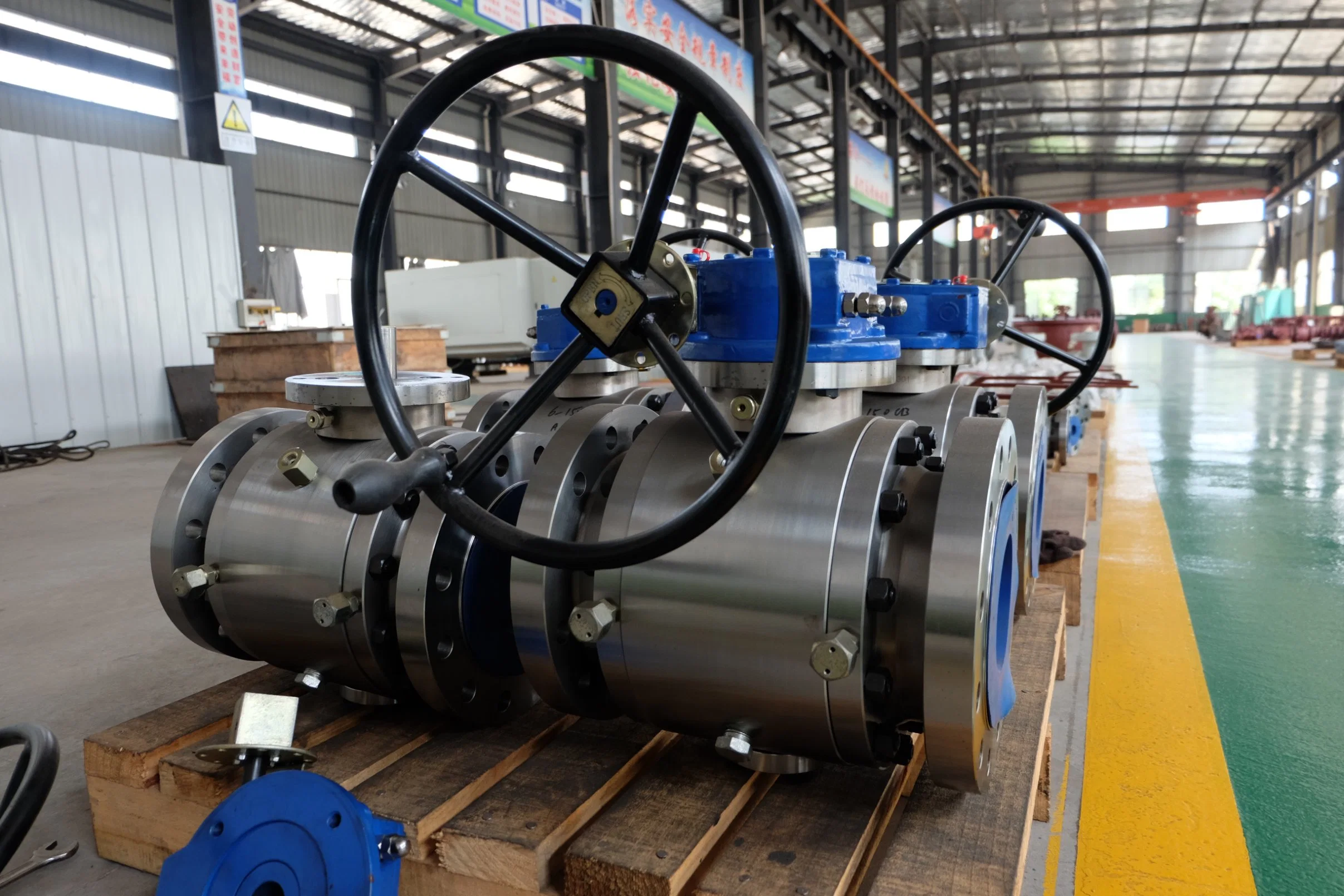 API 6D 316ss Large Cast/Forged Stainless Steel Turbine/Electric Trunnion Ball Valve Fire Damper