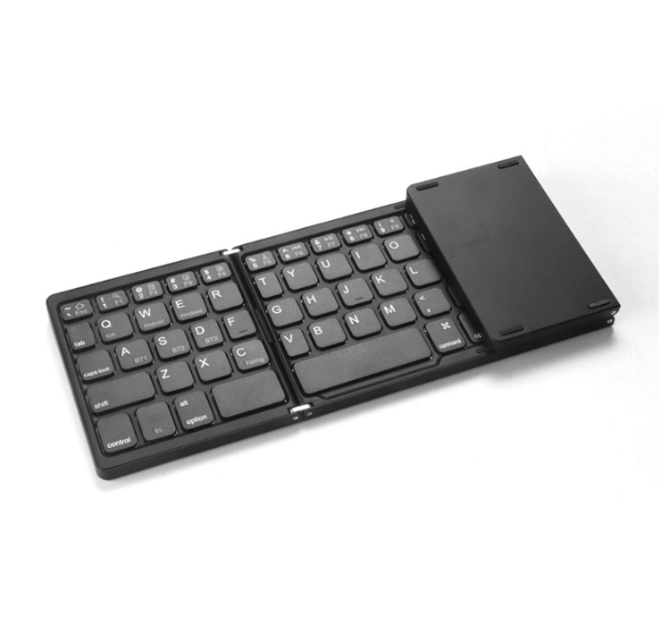 Computador de telefone tablet teclado sem fios Bluetooth dobrável triplo com touchpad