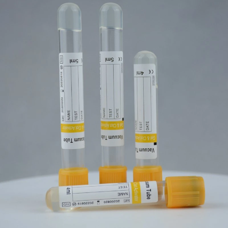 Gel de alta calidad Hirikon y activador de coágulo de sangre venosa en el tubo de suero de profesionales de la coagulación de tubo para pruebas de suero activador
