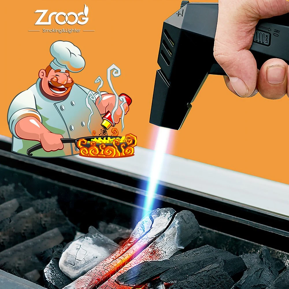 Kitchen Torch Lighters BBQ Flamethrower Metal Welding Torch Lighter Wholesale/Suppliers Custom Logo