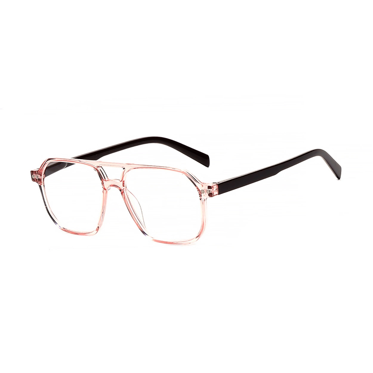 Fashion Double Bridge Pilot Reading Glasses with Spring Hinge Custom Design Logo Available