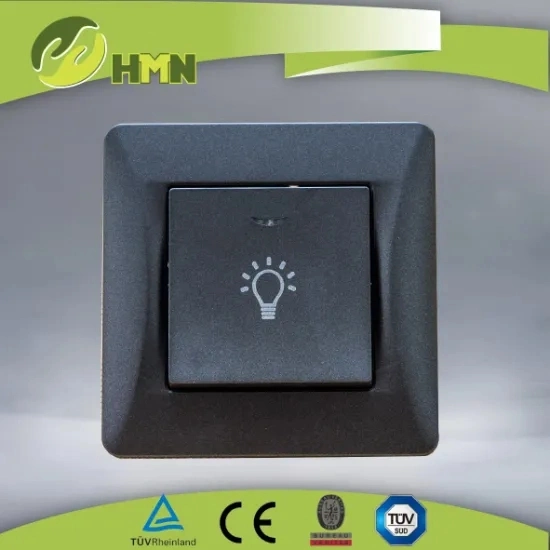 CE CB TUV EU Standard PC material Doorbell push button switch with indicator