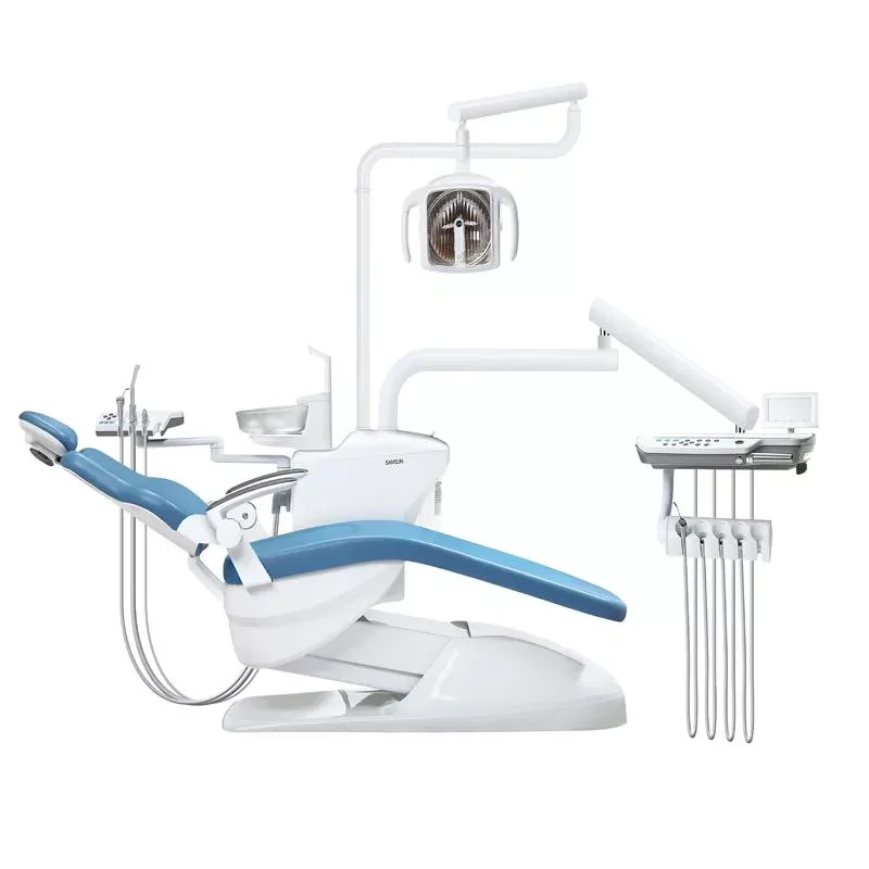 Segurança da Unidade de Conjunto de luxo cadeira odontológica com luz sem cura para a cadeira odontológica Portátil/cadeira de Clínica Dentária