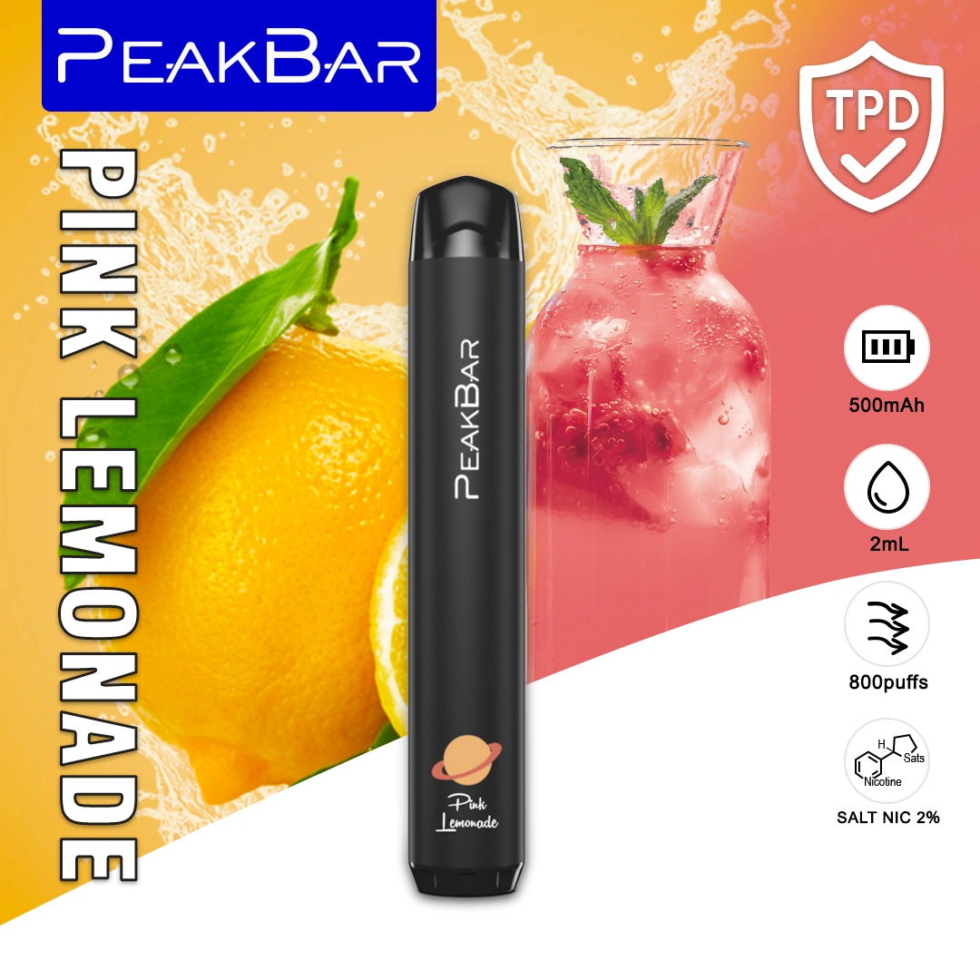 Peakbar 600 800 1000 Puffs Disposable Electronic Ecigarette Vape Pen Device OEM Vaporizer Pen Hookah