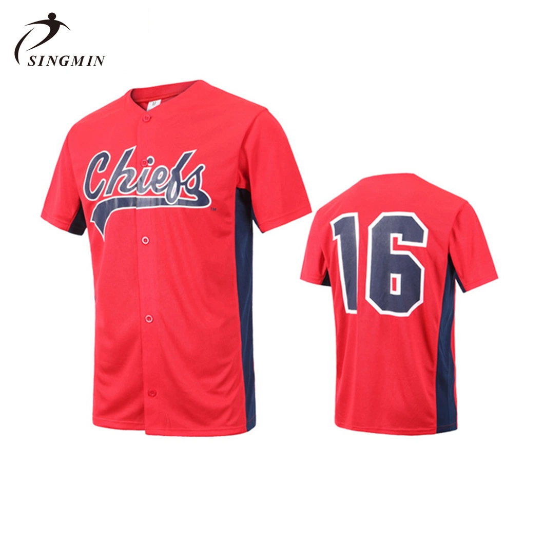 Sports Football Wear Baseball Uniform Jersey Neck Bottom Baseball Jersey Soccer Shirts