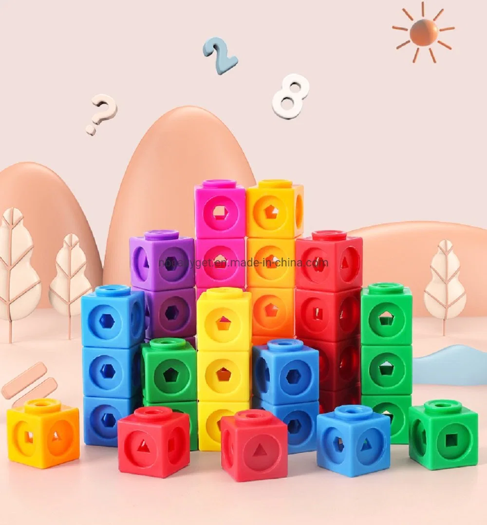 Mathlink Cube Activity Set Learning Resources Math Blocks Cube Educational Brinquedos para melhorar as habilidades de matemática iniciais Montessori STEM Esg17665