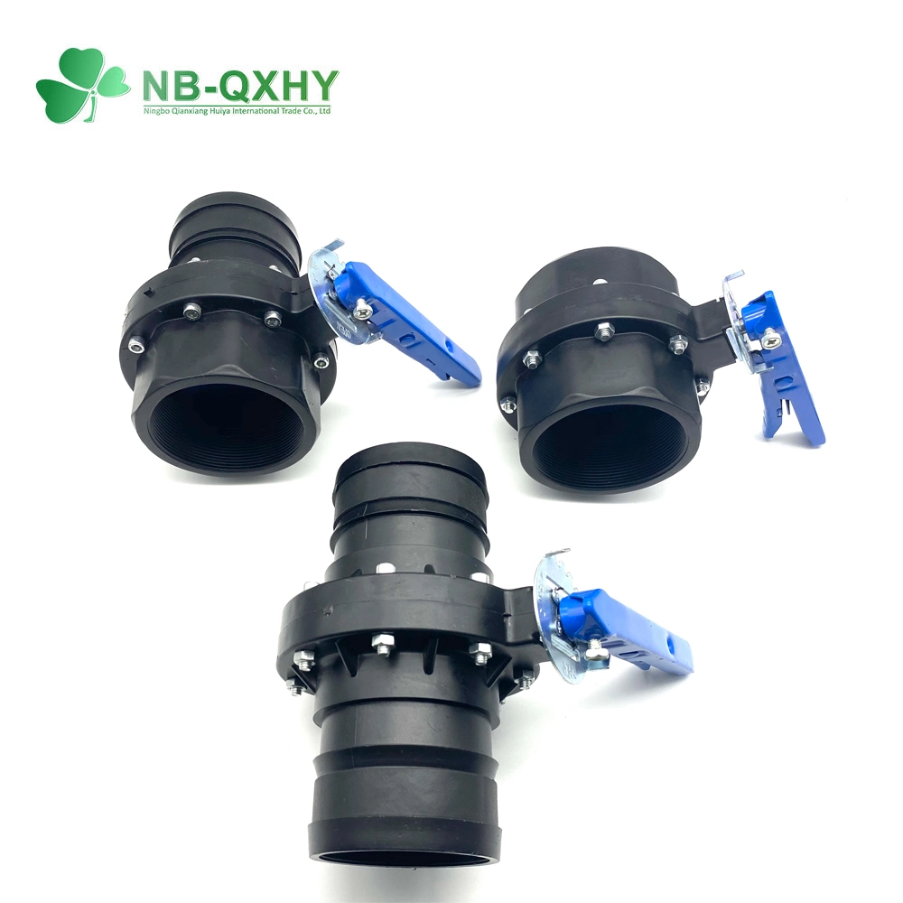 Middle East Radiation Protection PE Butterfly Valve with Black Color