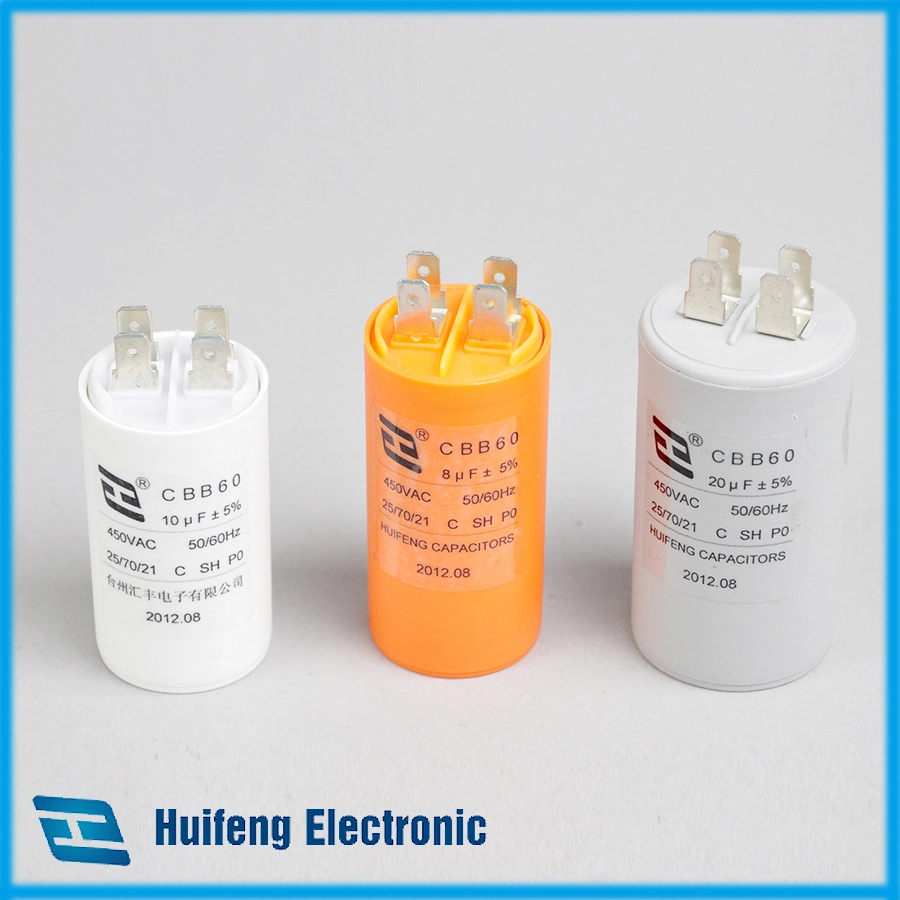 Cbb60 High Voltage Capacitor Motor Run Capacitor with Pins