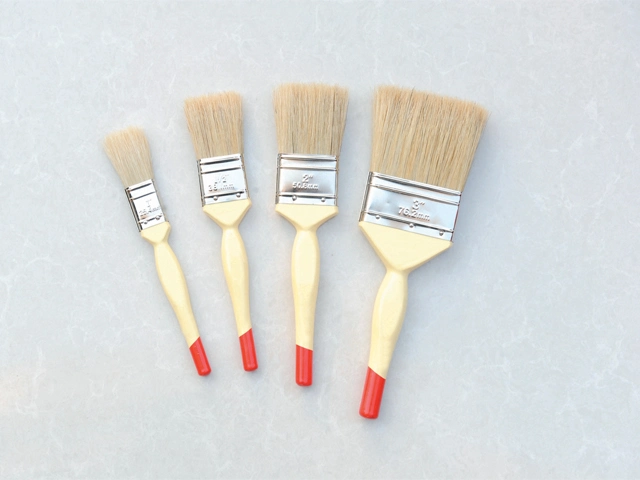 Painting Brush, Synthetic Filament Brush, Varnished Wooden Handle 3"