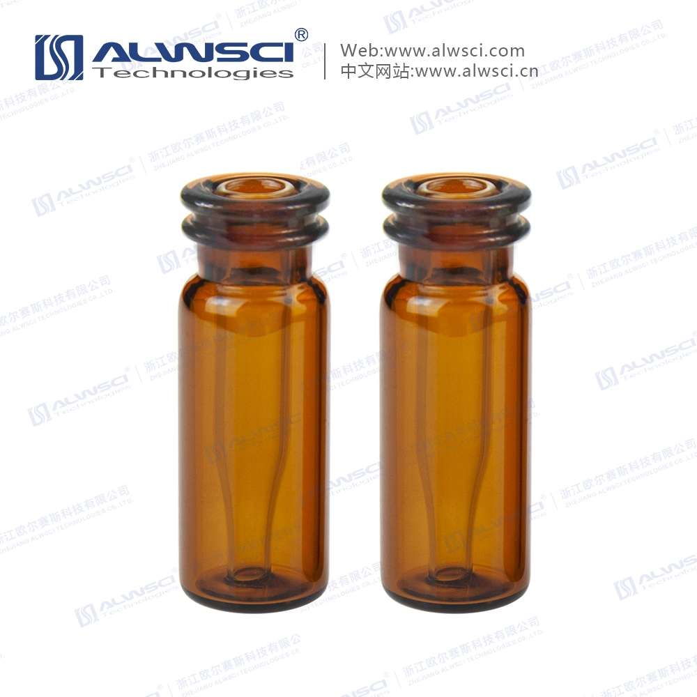 Alwsci HPLC Lab Use 11mm Snap 2ml Clear Vial with Integrated 0.2ml Glass Micro-Insert