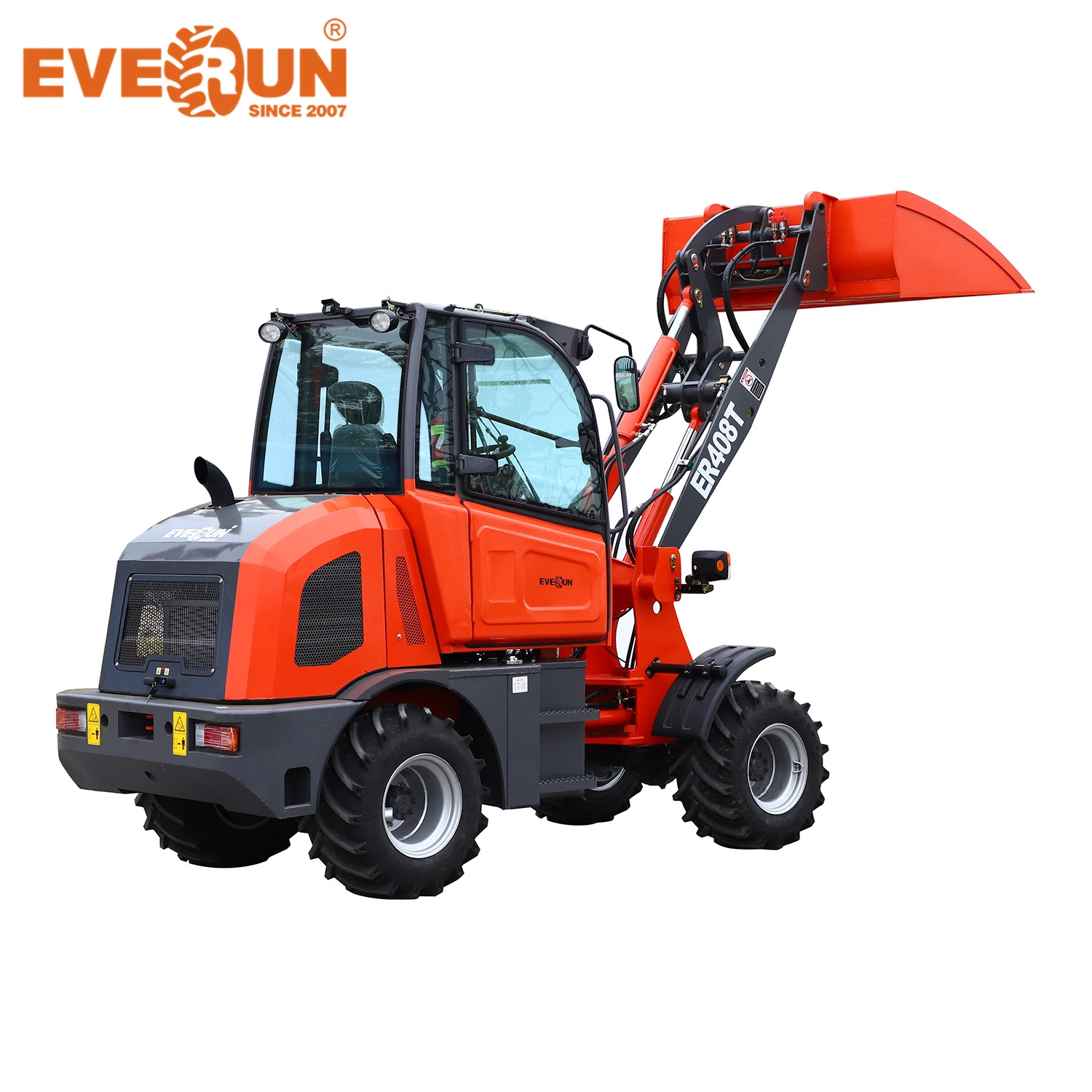 Everun ER408t 0.8ton Factory Direct Sale Compact Bucket Small Mini Wheel Loaders with Hydraulic Pump