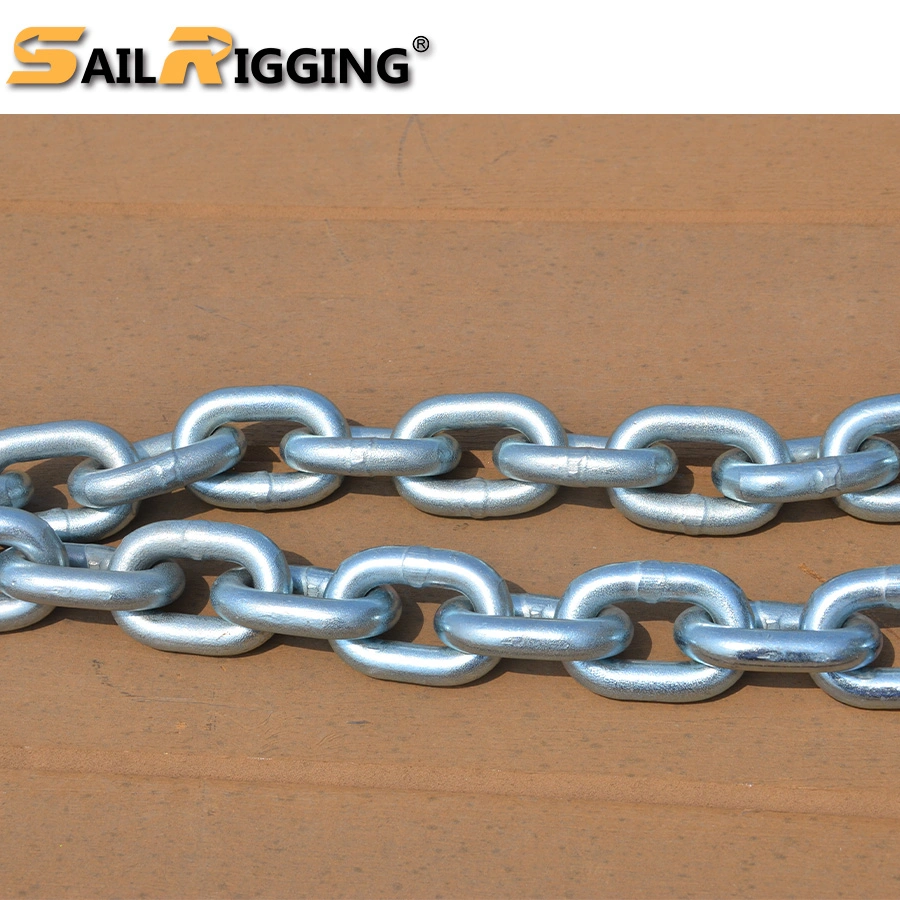 Nacm90 3/8" G70 White and Yellow Galvanized Link Transport Chain