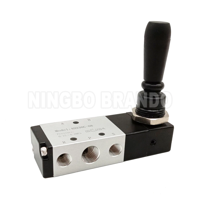 4H230C-08 4H230E-08 5/3 Way 5 Way 3 Position Manual Return Pneumatic Air Hand Lever Valve