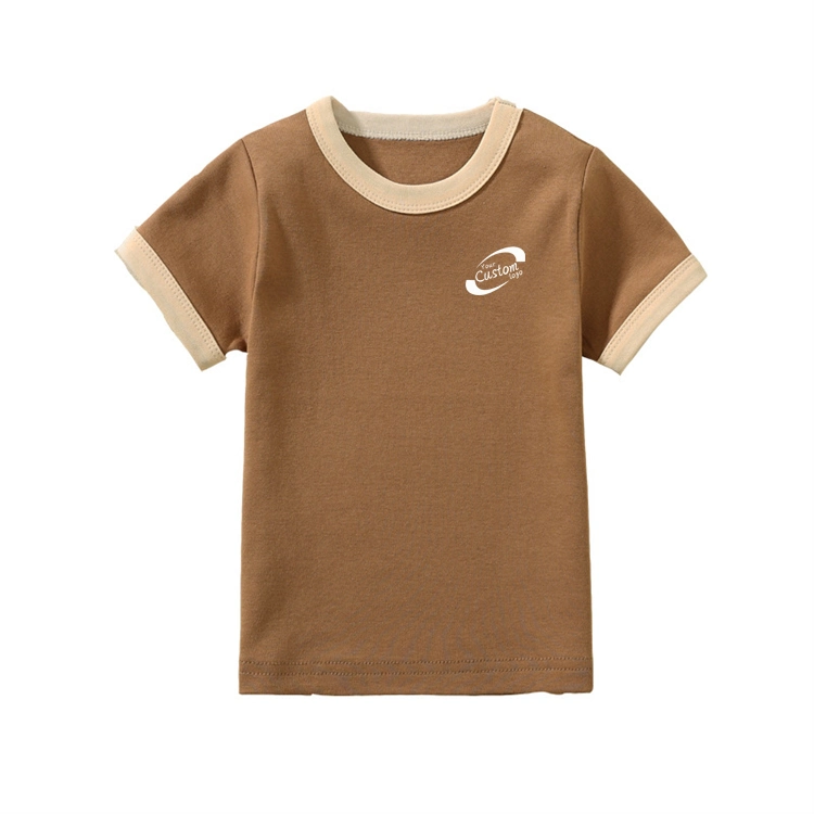 Custom Design Children Short Sleeve T-Shirt Printing 100% Cotton Plain Blank Kids Baby Girl Boy T Shirts
