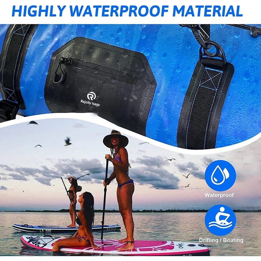 Bolsa de deporte impermeable con tirantes duraderos y asas Travel Dry Bolsa para Boating Motociclismo Caza Camping Gran espacio de almacenamiento 70L Capacidad