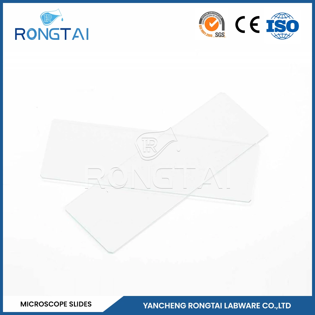 Rongtai Lab Slide Price Manufacturing Square Glass Slides China 7101 7102 7105 7107 7109 Positive Charged Microscope Slides