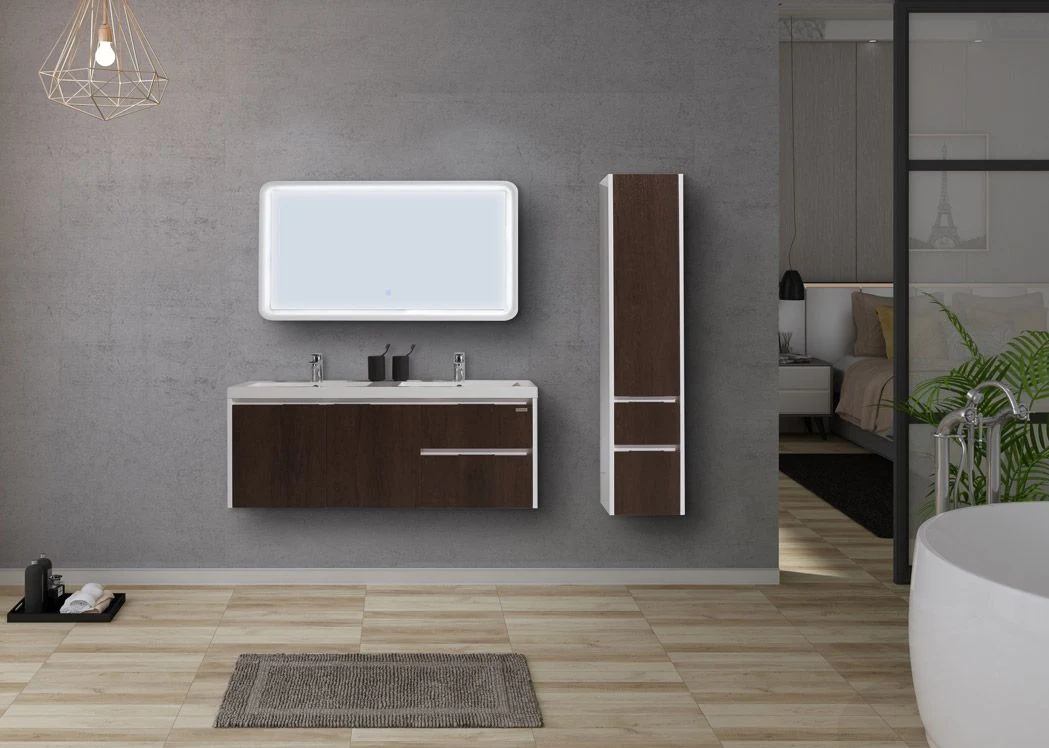 Wall Hung Bathroom Vanity 120cm Bathroom Furniture Set with Two Washbasin