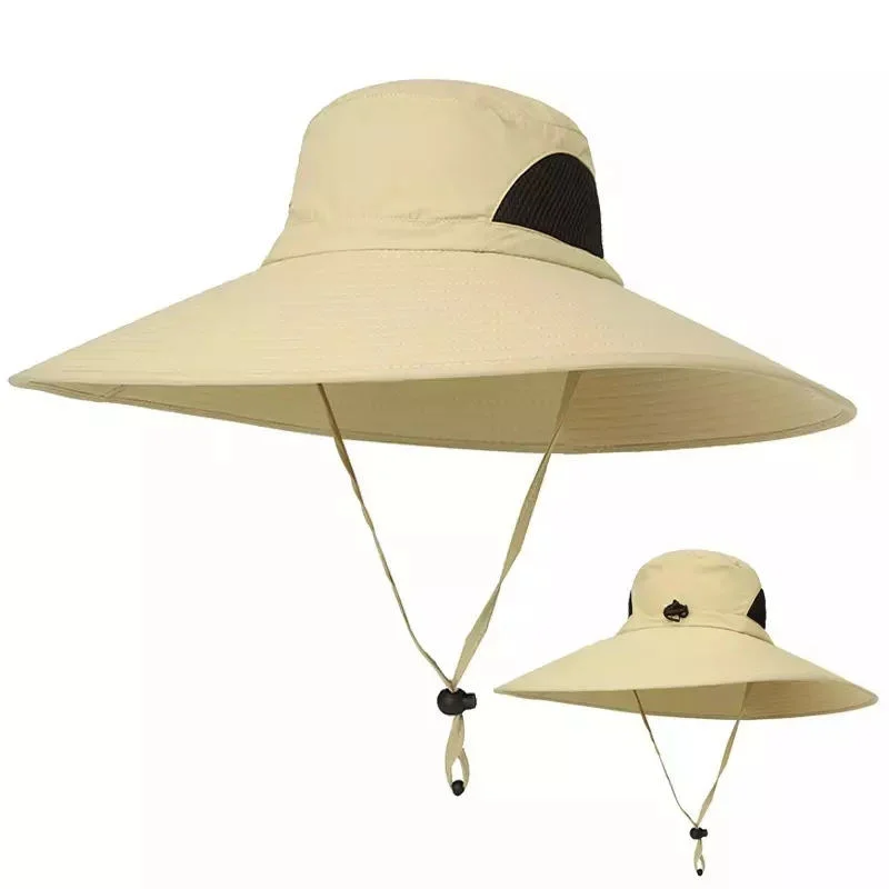 La protección solar amplia Brim cuchara impermeable transpirable Packable Sombrero Boonie Hat para la pesca