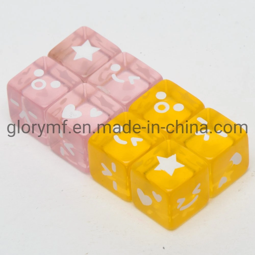 Jeu de petits jouets en plastique de Cube de 10 mm des jetons de jeu de pièces