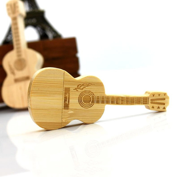 Guitar Shape USB Stick 8GB 16GB 32GB 64GB Wooden USB Memory Drive