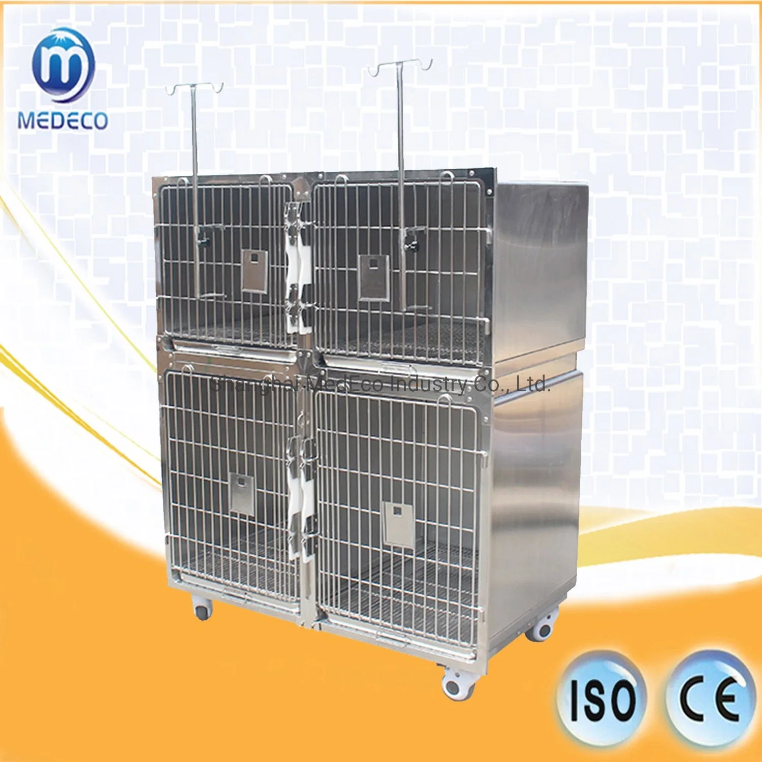 Animal Hospital Combined Stainless Steel Foster Care (hospital) Cage Mejy-01