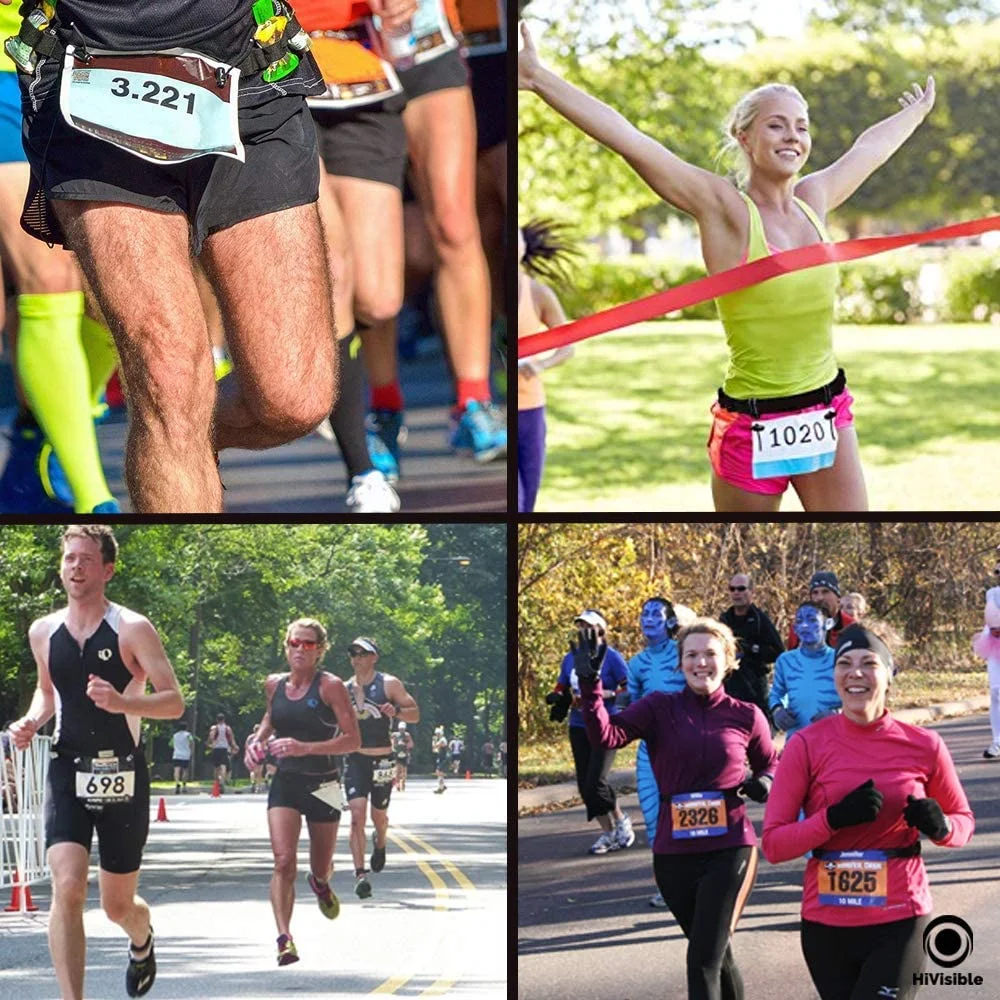 Custom Ceinture de course élastique colorée pour marathon en plein air pour la course à pied, le cyclisme et le triathlon