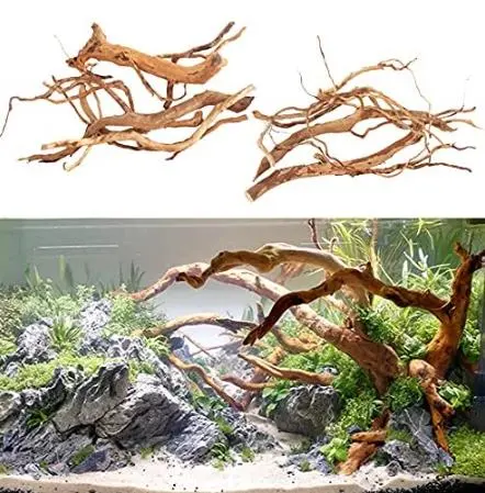 Wholesale/Supplier Wood Root with Slate Rock Driftwood Aquarium Decor Sculpture